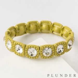 New Plunder “Arianell” Green Crystal Bracelet (6.25”)